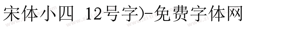 宋体小四 12号字)字体转换